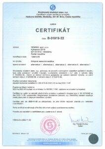 Certifikát – Reming